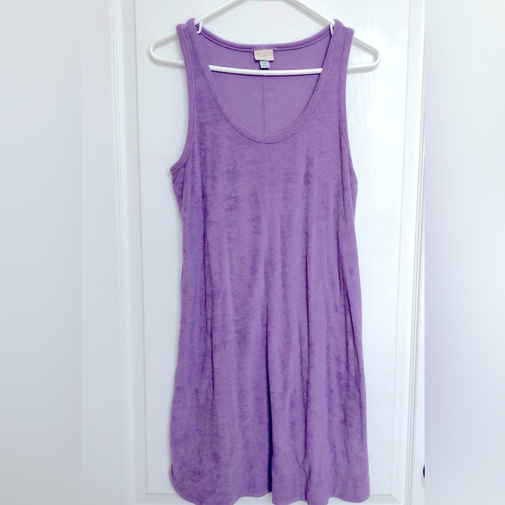 Purple tank dress swimsuit cover up